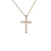Collier Roman Gioielli Femme in Or rosé Diamante 0.40 Ct CROCE-3-J - CROCE-3-J